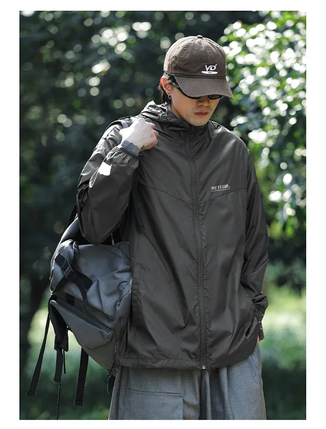 Mountain Style Hooded Summer Work Jacket (Unisex) Detail