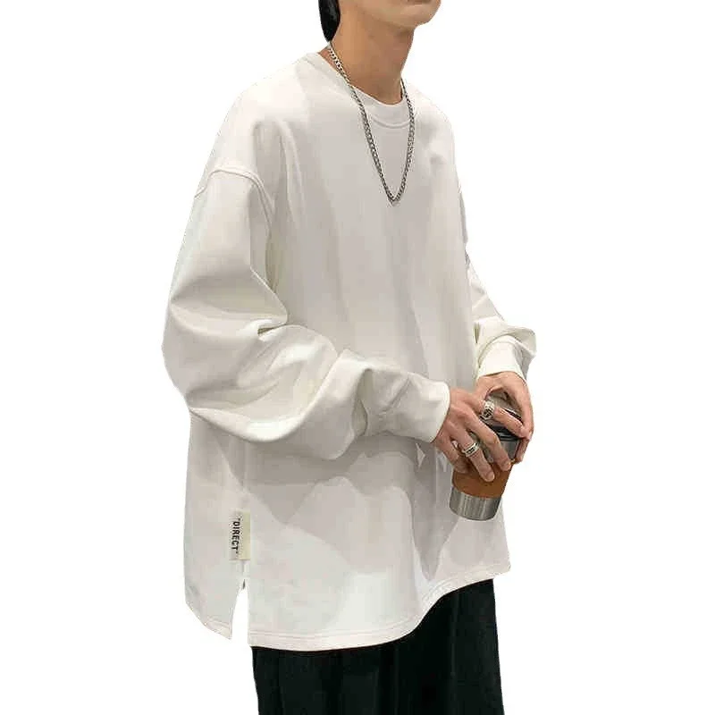 Men's Autumn/Winter Plain Crewneck Sweatshirt