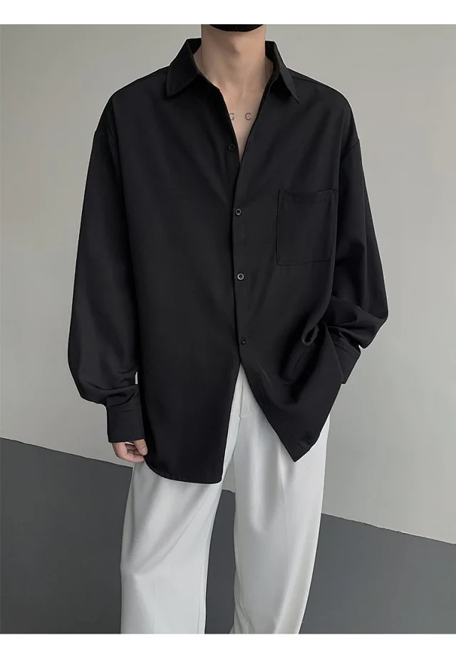 NASA Men's Loose Solid-Long Sleeve Shirt Detail