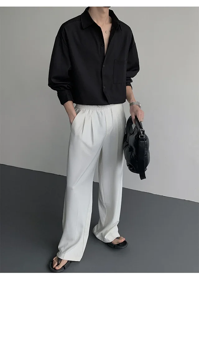NASA Men's Loose Solid-Long Sleeve Shirt Detail