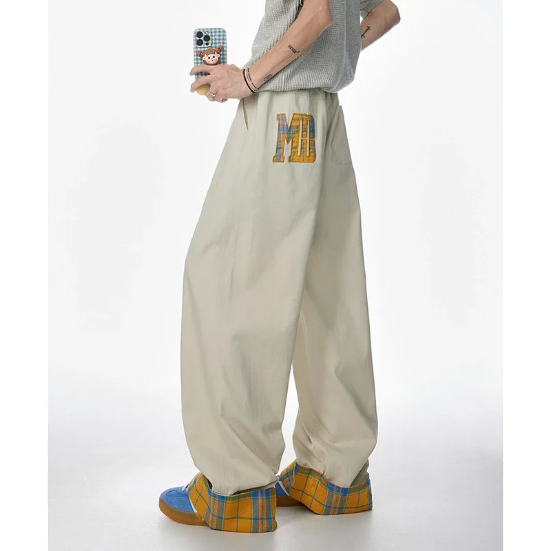 Men's Retro Loose Plaid Pants