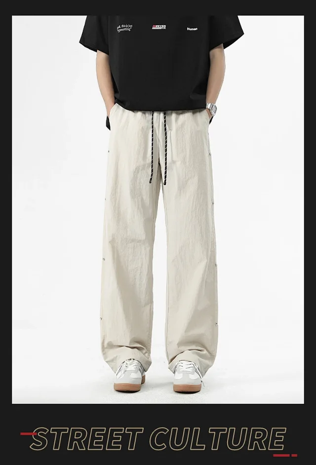 2025 Spring/Summer Men's Parachute Cargo Pants Detail