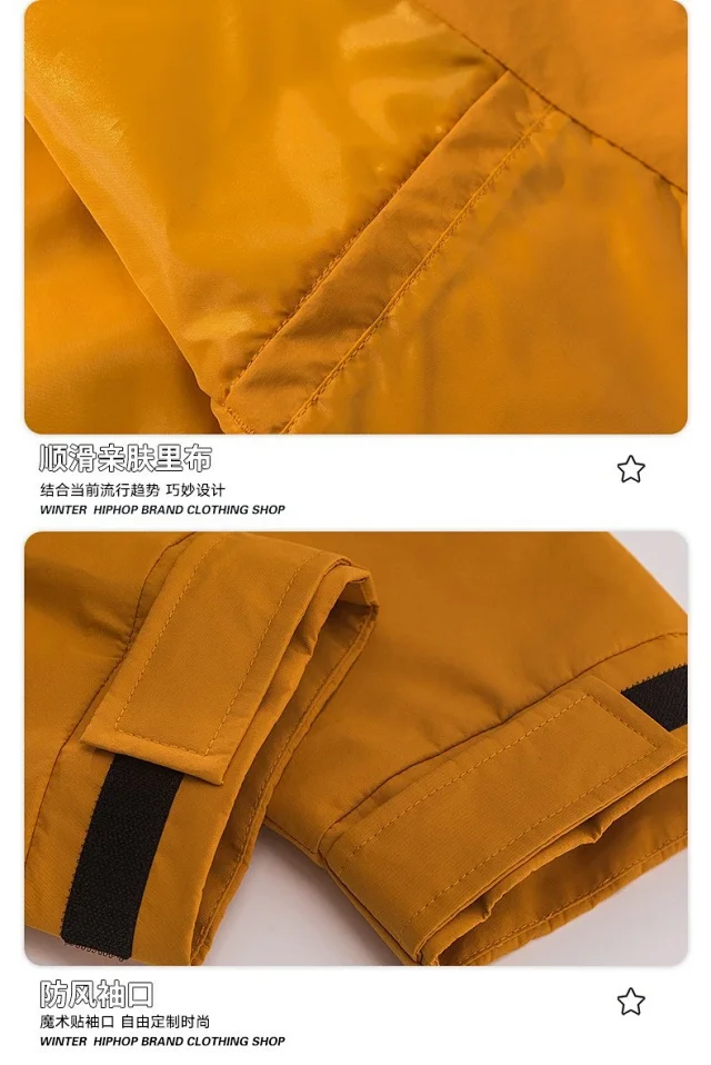 Huang Yimei Liu Yifei Outdoor Water-Resistant Yellow Jacket Detail
