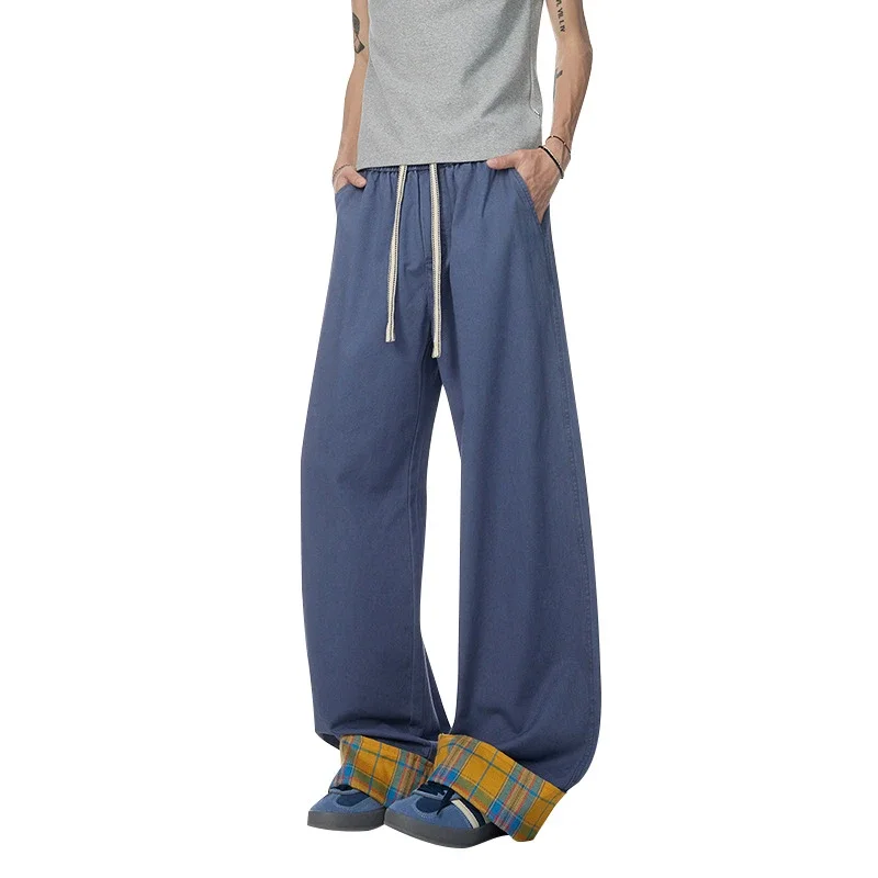 Men's Retro Loose Plaid Pants