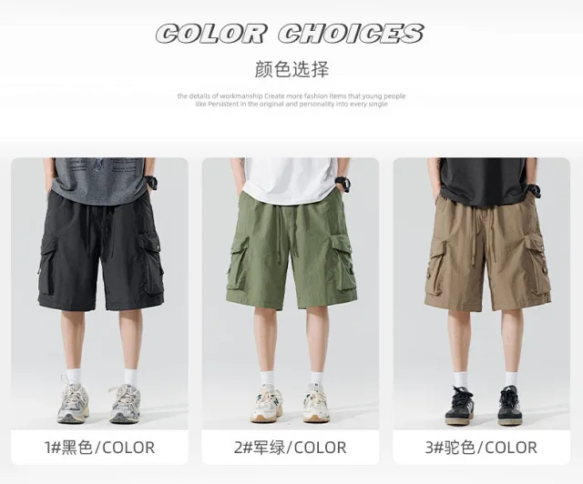 Summer New 5-Point Japanese Work Shorts Detail
