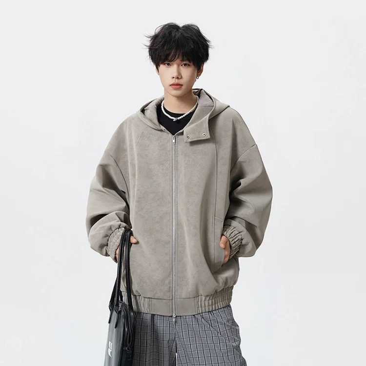 Retro HK Style Men's PU Leather Jacket