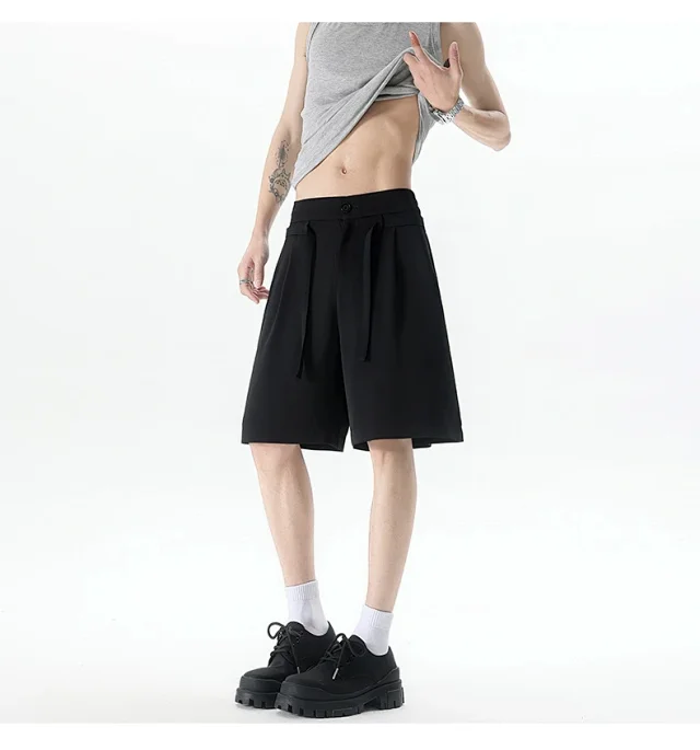 Men's Summer New Solid Color Five-point Shorts Detail