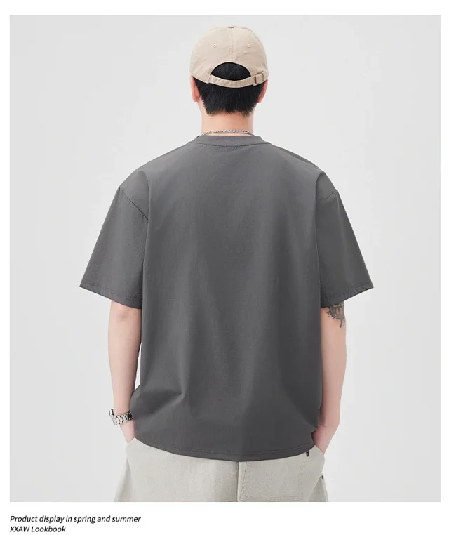 Japanese Workwear Men's T - Shirt 2025 Summer Detail