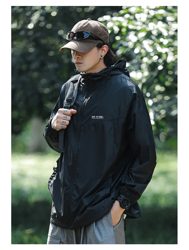Mountain Style Hooded Summer Work Jacket (Unisex) Detail
