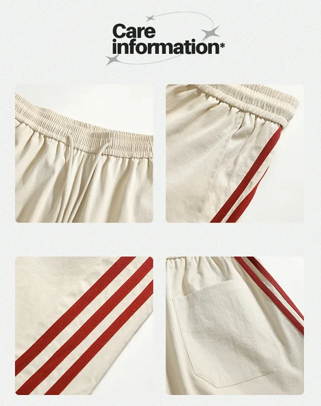 Men's Retro Striped Cargo Pants Detail