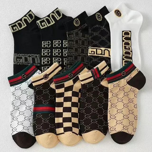 Men's Thin Anti-slip Boat Socks(5 Pairs) Detail