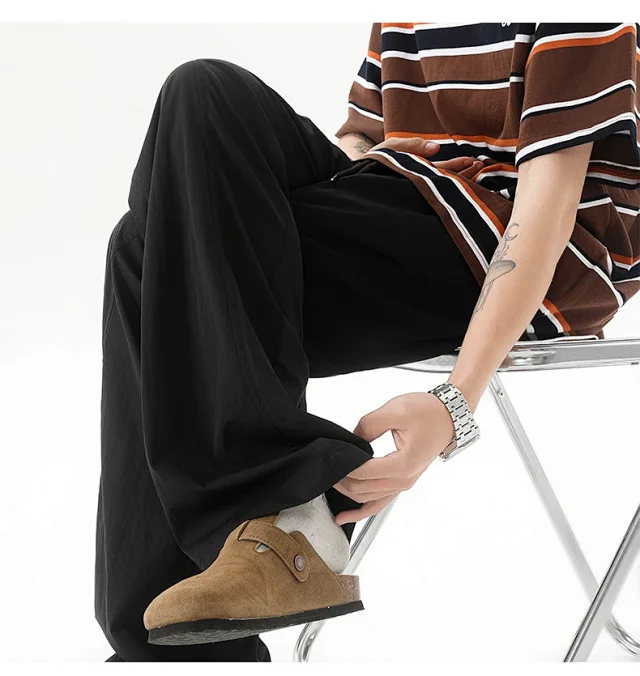 Trendy Men's Summer Ice Silk Pants Detail