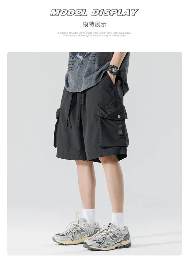 Summer New 5-Point Japanese Work Shorts Detail