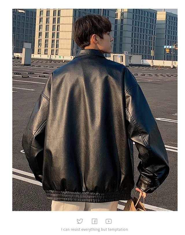 Unisex PU Motorcycle Jacket Detail