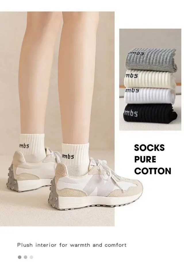 Zhuji Couple Cotton Crew Socks(5 Pairs) Detail