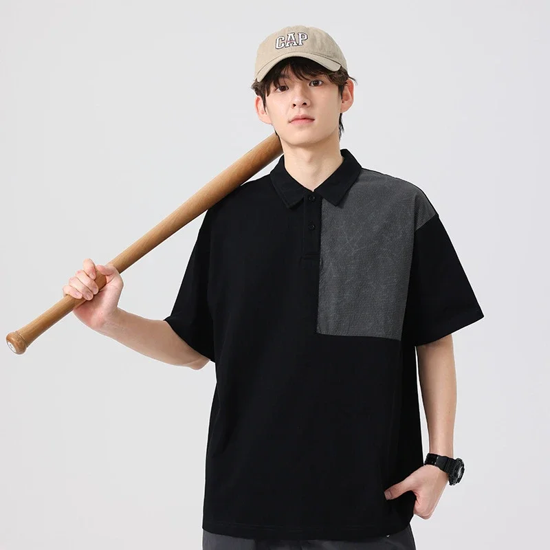 2025 Summer Men's Polo Shirt - Retro Colorblock