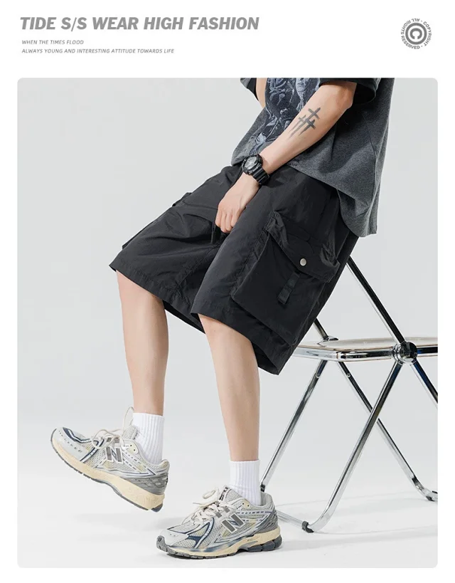 Summer New 5-Point Japanese Work Shorts Detail