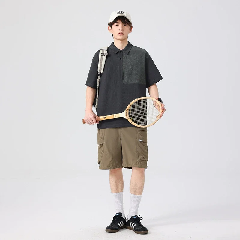 2025 Summer Men's Polo Shirt - Retro Colorblock