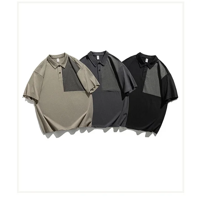 2025 Summer Men's Polo Shirt - Retro Colorblock Detail