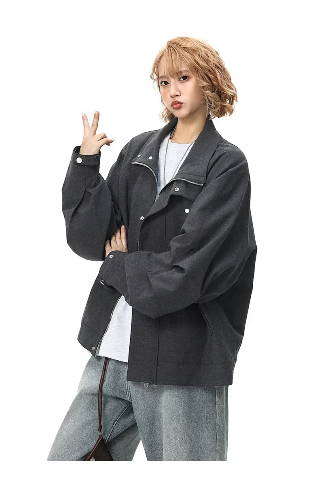 Men's Streetwear Bomber Jacket Detail
