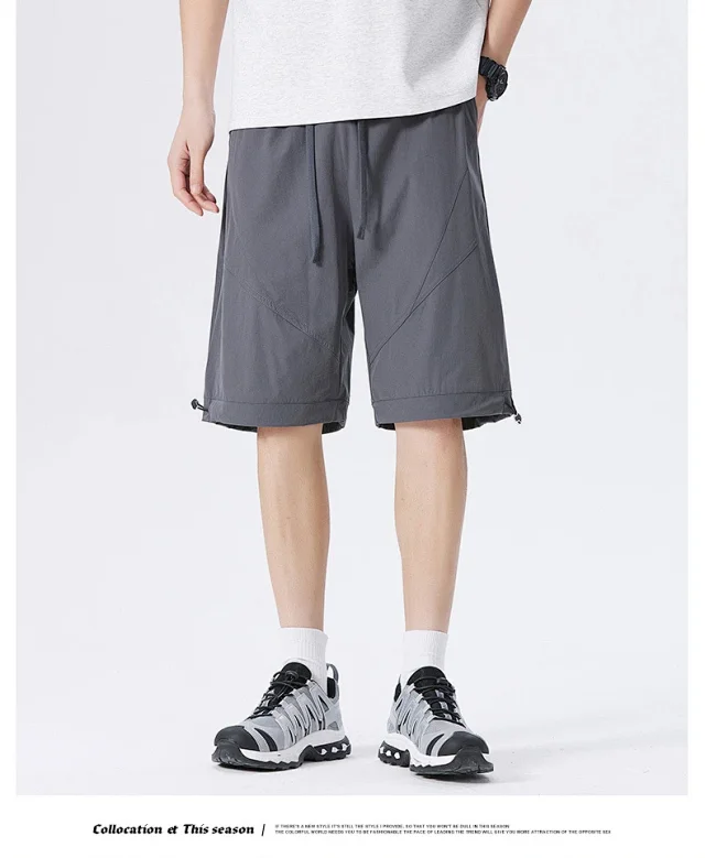 2025 Summer Men's Ice Silk Quick - Dry Shorts Detail