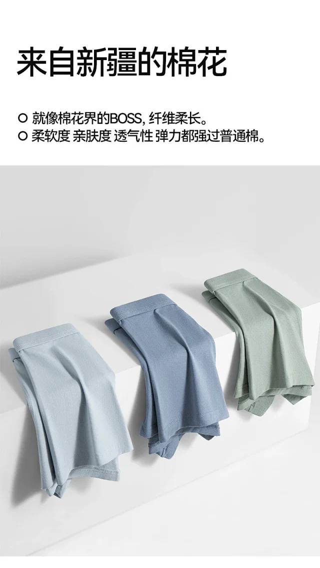 2025 Men's Cotton Breathable Boxer Briefs Detail