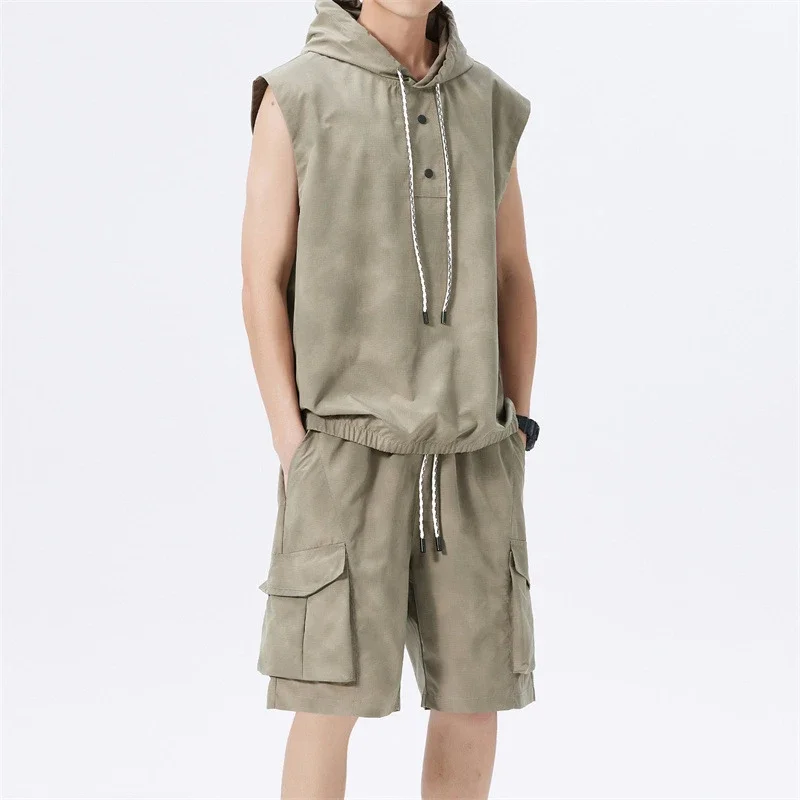 Men's Summer Sportswear Set with Vest & Shorts