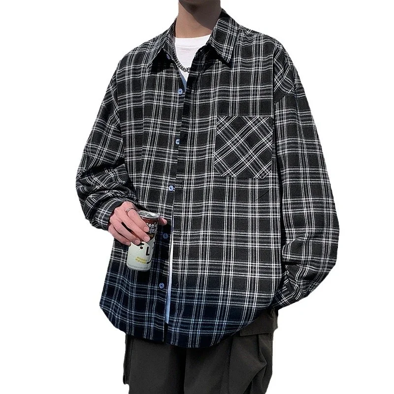 Unisex Retro Plaid Shirt Jacket