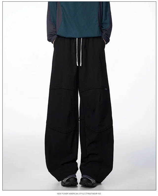 Trendy Straight Wide-Leg Pants Detail