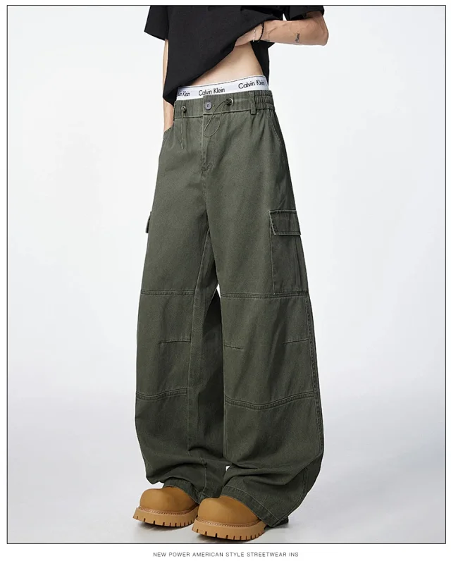 High - Street Retro Parachute Pants (Unisex) Detail
