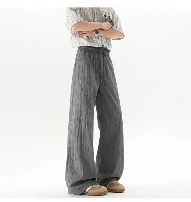 Trendy Men's Summer Ice Silk Pants Detail