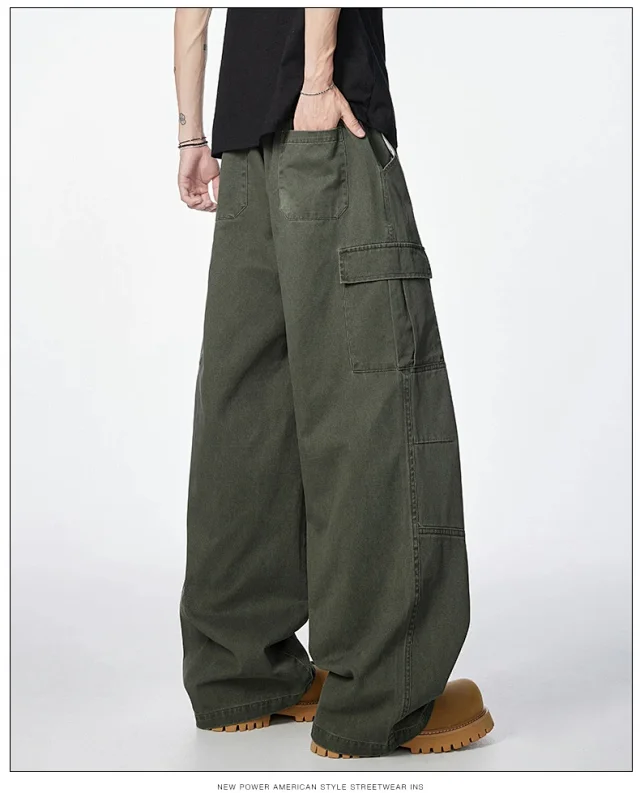 High - Street Retro Parachute Pants (Unisex) Detail