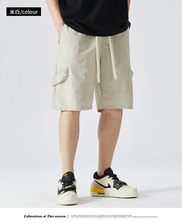 Japanese Mens Summer Work Shorts Detail