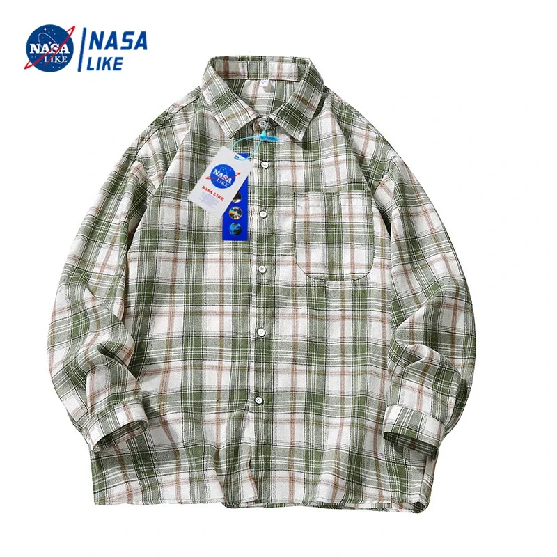 Autumn/Winter New Loose Hong Kong Style Plaid Shirt