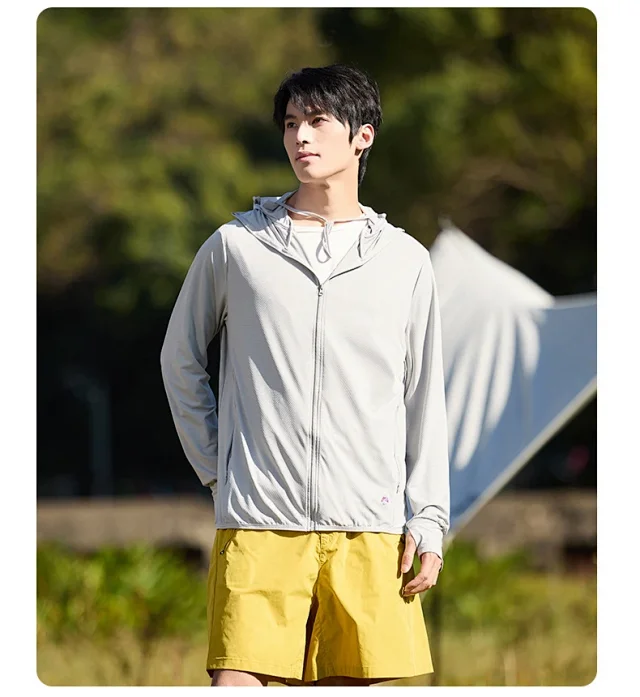 Men's Summer Ice Silk Sun Protective Jacket Detail