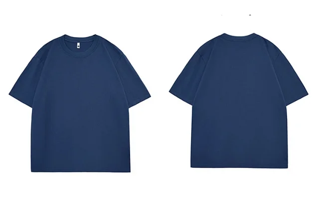 240g Heavyweight Cotton T-Shirt White/Black Unisex Large Size G Detail