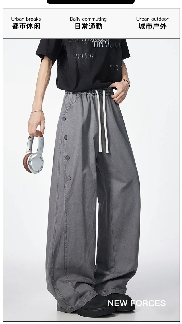 Men's BF Loose Wide-Leg Pants Detail