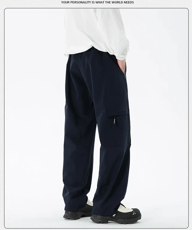Unisex 2025 Summer Thin Loose Straight Cargo Pants Detail