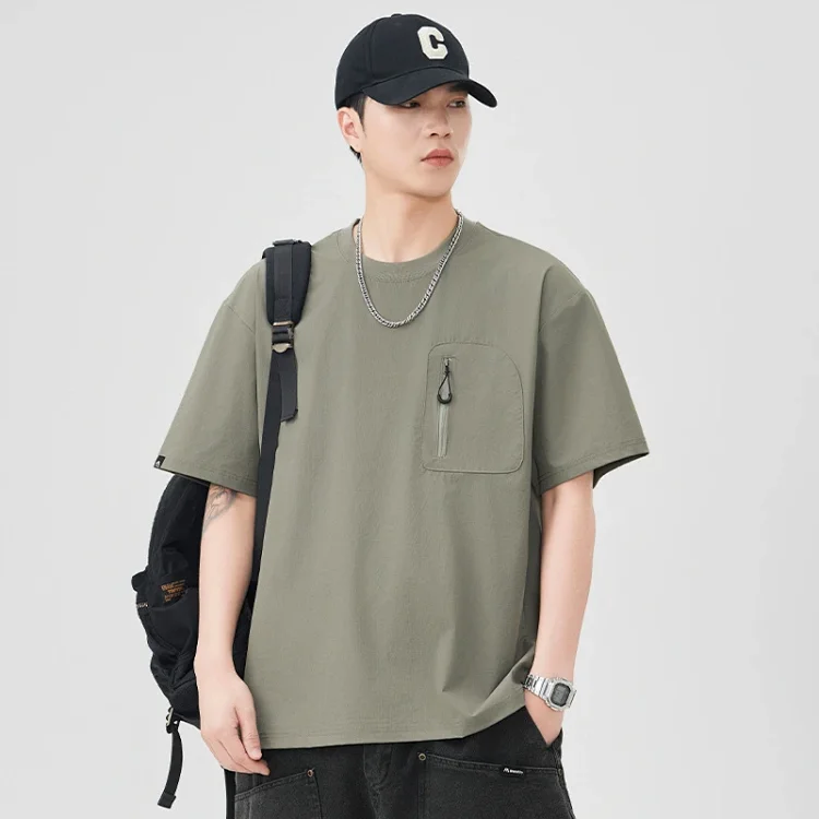 Japanese Workwear Men's T - Shirt 2025 Summer