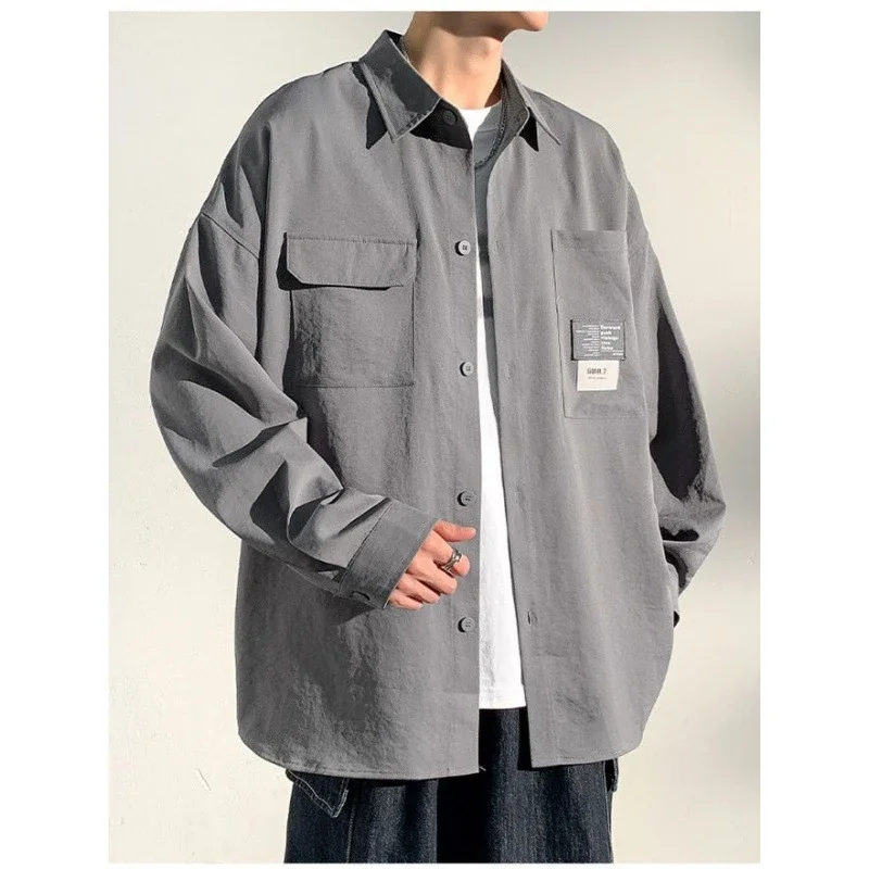 2025 Autumn Hong Kong Style Men's Workwear Shirt