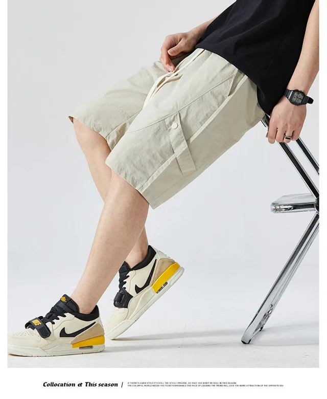 Japanese Mens Summer Work Shorts Detail