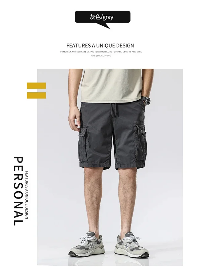 Men's Summer American Cargo Shorts Detail