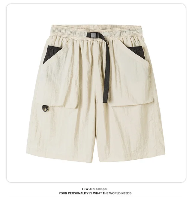 Men's Summer Loose Cargo Shorts Detail
