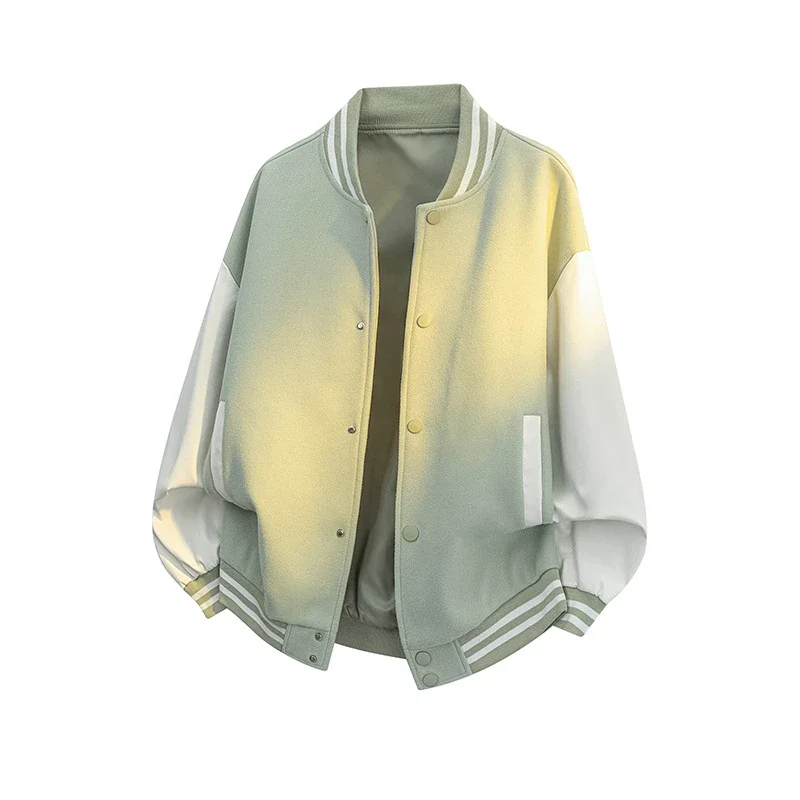 Men's Retro PU - Leather Baseball Jacket