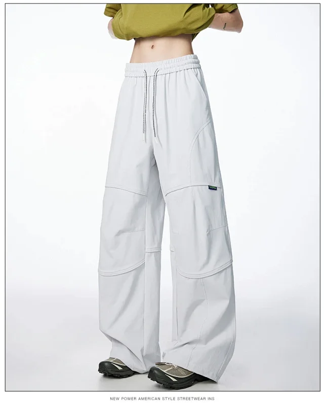 Trendy Straight Wide-Leg Pants Detail