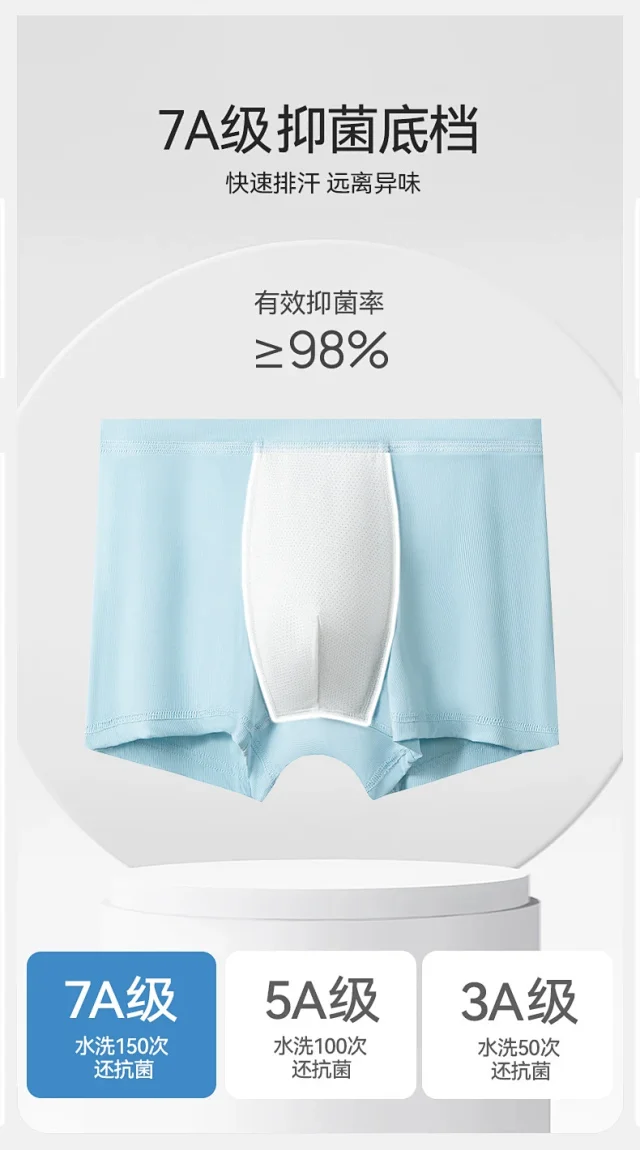Men's Ice Silk Boxer Briefs Detail
