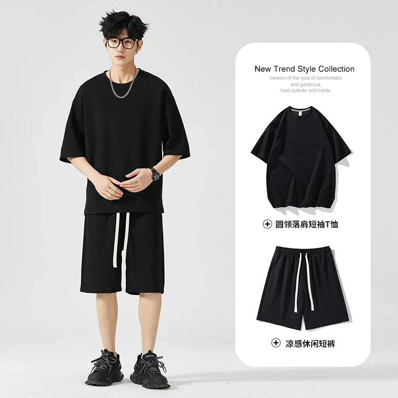 Summer Men's New Short-sleeve T-shirt Set