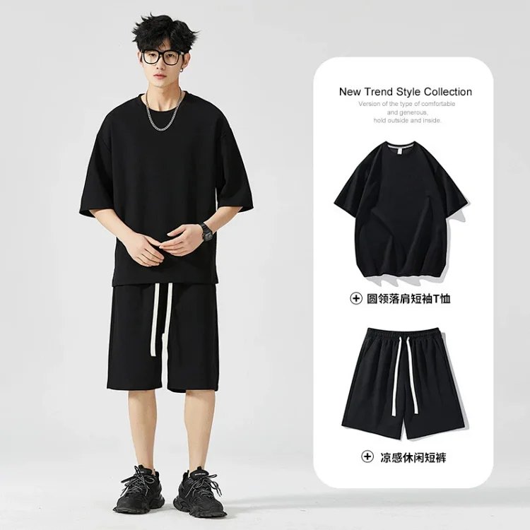 Summer Men's New Short-sleeve T-shirt Set
