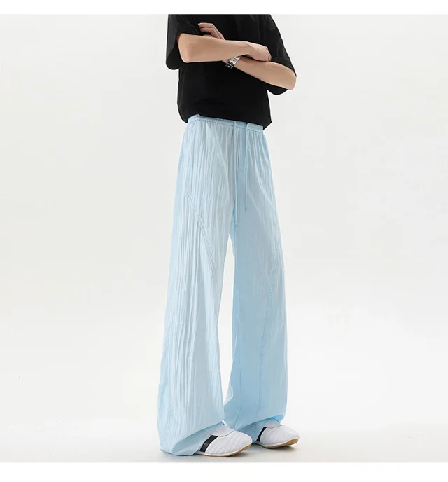 Trendy Men's Summer Ice Silk Pants Detail