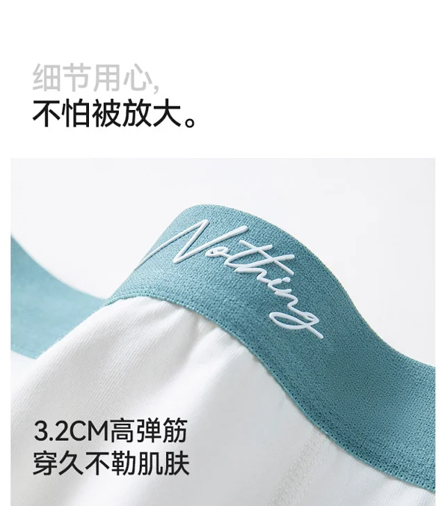Men's 2025 Cotton Boxer Briefs Detail